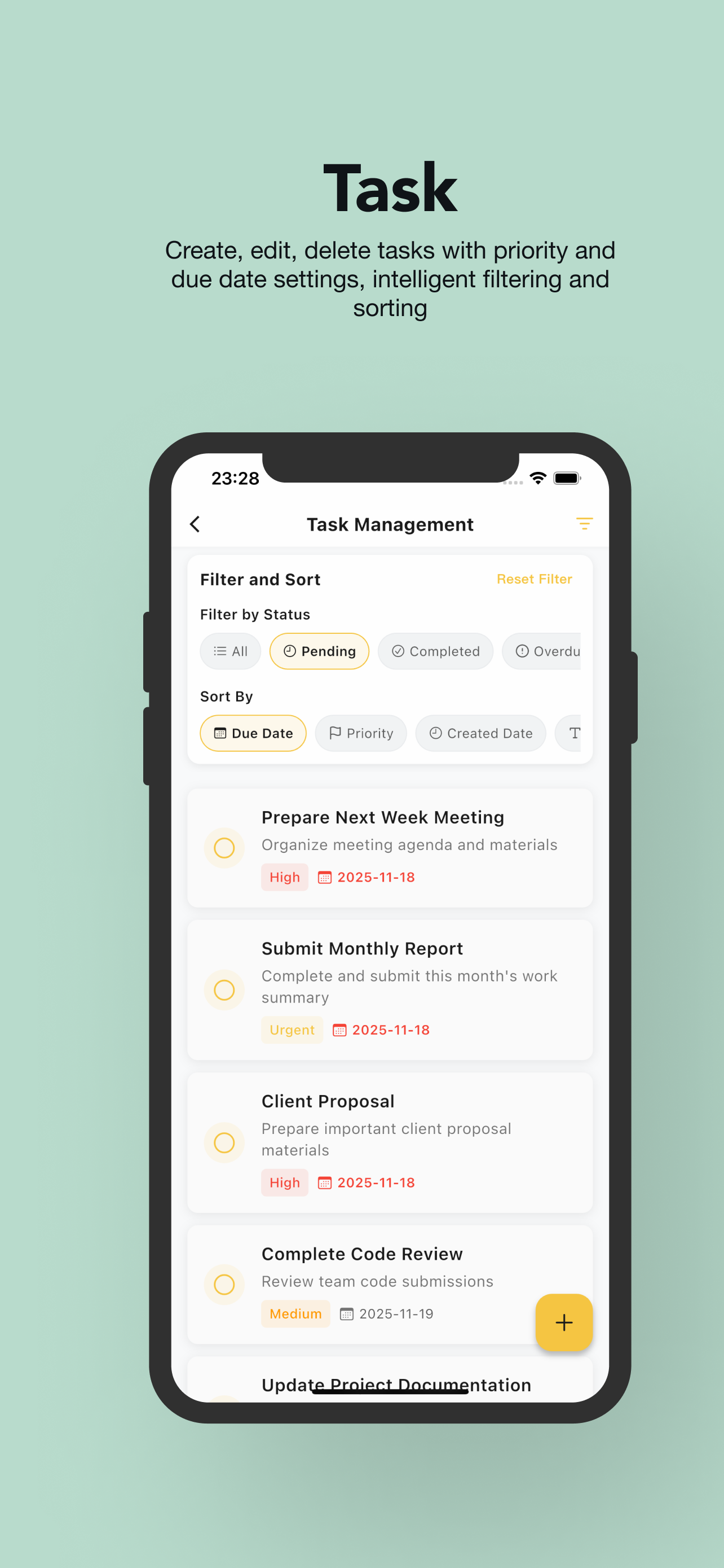 Task Management Interface